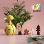 クリスマス ミニチュアオブジェ　星　ツリー　ジンジャーブレッドマン　煙突　プチギフト 赤ちゃんに贈りたい出産祝いはグッドトイ受賞の赤ちゃんガラガラ 京都の工房で手作り知育玩具　クォーター子木のおもちゃarumitoy