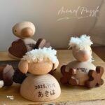 名前入りで仕上げる、2歳向けの木製アニマルパズル。足をつけかえて遊べる知育おもちゃ。